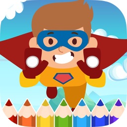 Superhero Kids Coloring Book - Painting Game