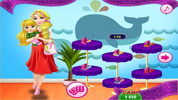 Fashion Mommy Shopping - Princess & Baby in Mall screenshot-3