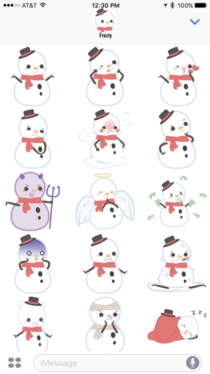 Winter Snowman Stickers