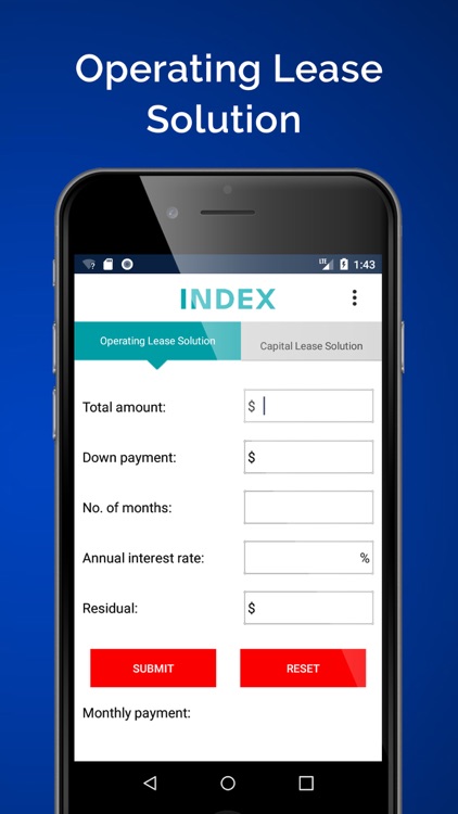 Lease Calculator - Index Traub