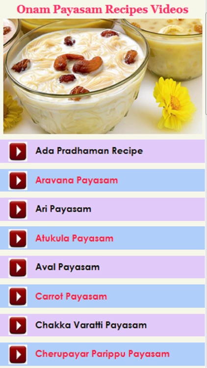 Onam Payasam Recipes Videos