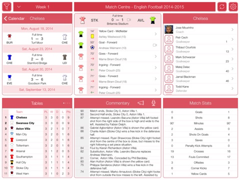English Football 2014-2015 - Match Centre screenshot 2