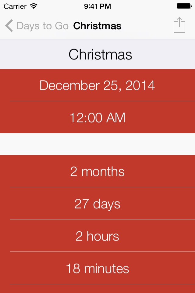 Days To Go - The Days Until Countdown Calendar screenshot 2