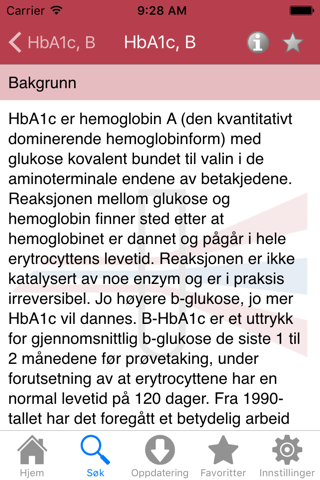 Nasjonal brukerhåndbok i medisinsk biokjemi screenshot 2