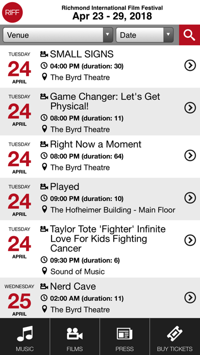 How to cancel & delete RIFF Film Music Festival from iphone & ipad 2