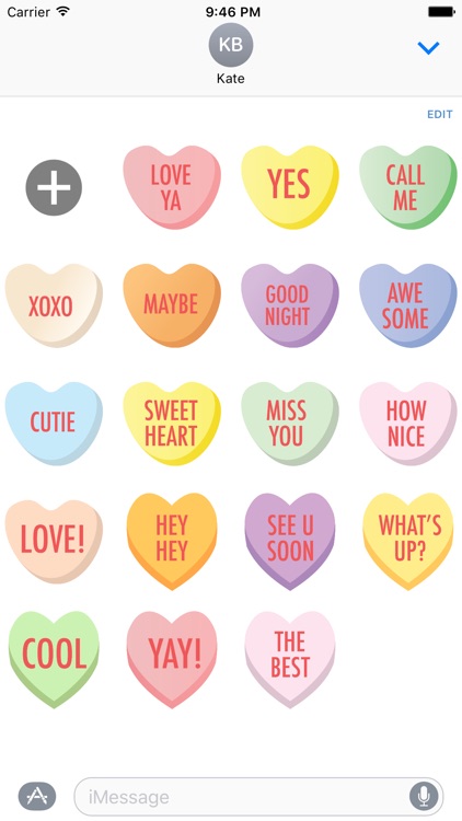 Candy Hearts - MYOSE - Make Your Own Sticker Emoji