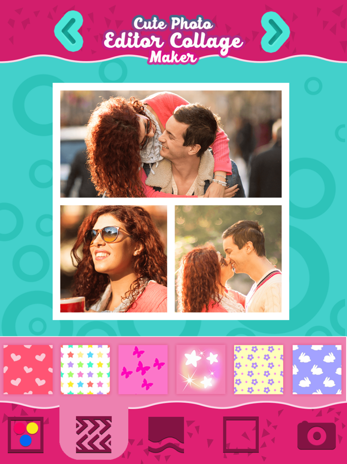 女の子のためのかわいいフォトエディタ：美しいコラージュを作ります