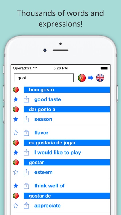 Offline English Portuguese Dictionary with Voice