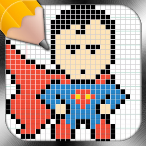 Drawing Lessons Super Heroes PixelArt Icon