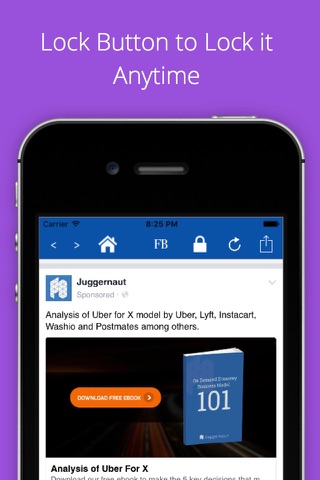 Mini for Facebook - with Lock Feature screenshot 3