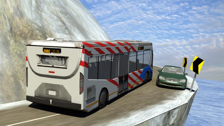 winter Snow hill Bus Driving simulator