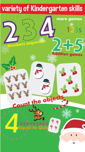 Kindergarten Smart Math - Christmas Number Games for Kids(圖2)-速報App