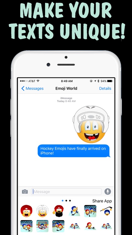 Hockey Emojis Keyboard - New Emojis by Emoji World screenshot-3