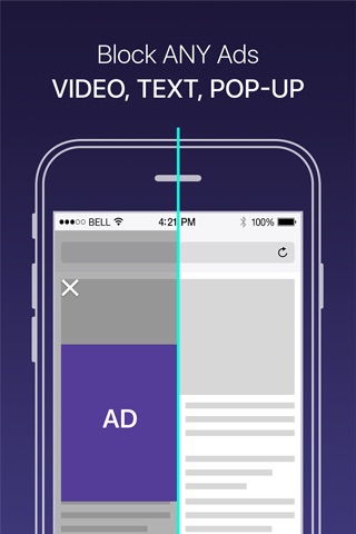 Ads Blocker PRO for iPhone - block adverts, remove popups, clean browser screenshot 2
