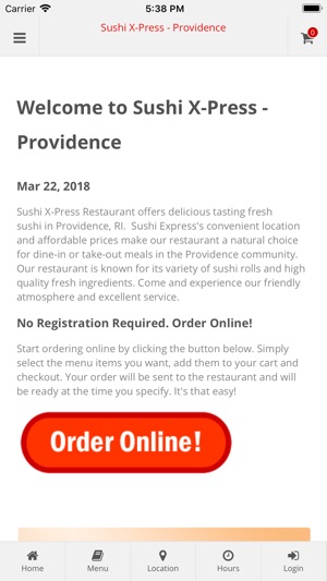 Sushi X-Press Providence(圖1)-速報App