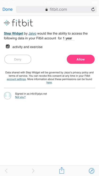 Step Widget for Fitbit