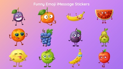 Funny Fruit Emojis Sticker App screenshot 2