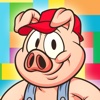 Match The Three Little Pigs - FREE - Piggy Construction Builder Tool Puzzle