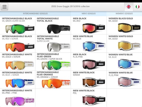 ZEISS Snow Goggle Collection screenshot 3