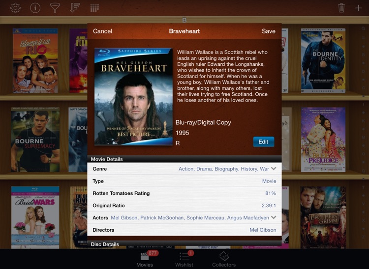 Movie Database - Blu-ray DVD My Movies 4K Library