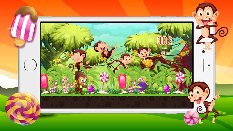 Fruit candy monkey junior animals runner for kids screenshot-3