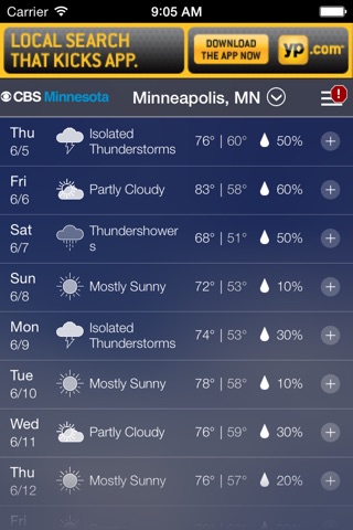 CBS Minnesota Weather screenshot 2