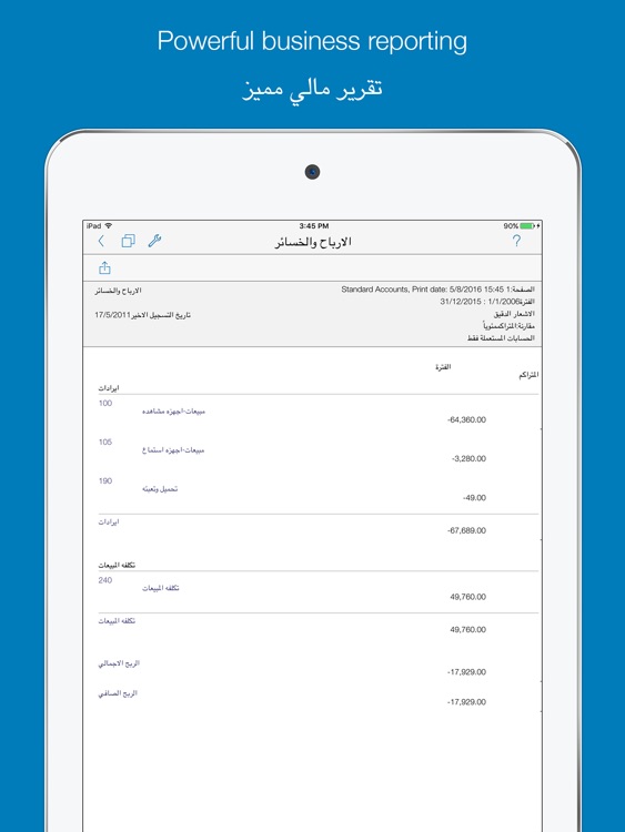 Standard Accounts MENA