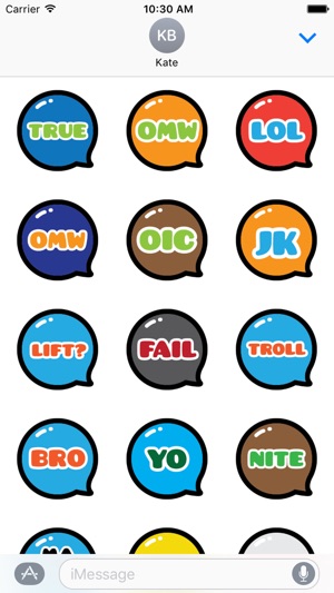 Cute Text Stickers Pack for iMessage