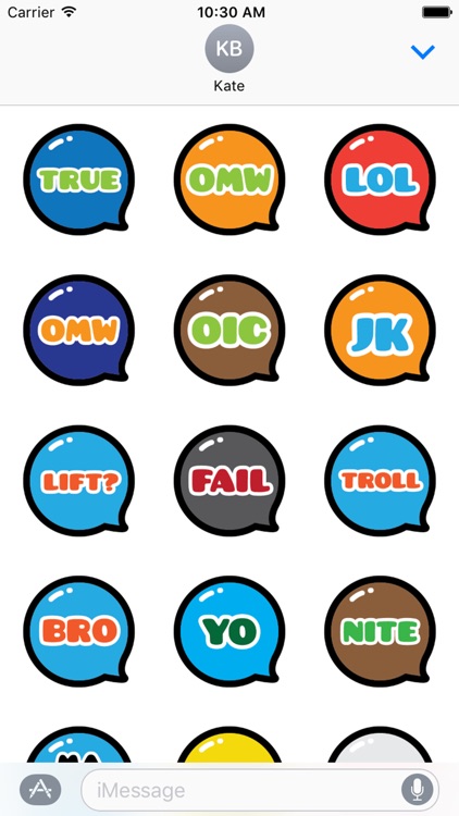 Cute Text Stickers Pack for iMessage
