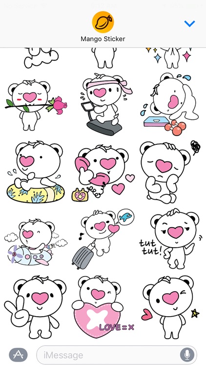 Heartbear, the Messenger of Love - Mango Sticker