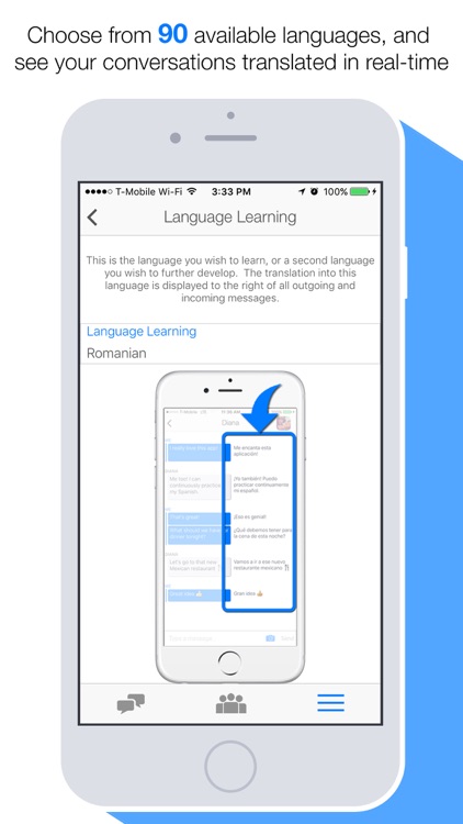 ChatAll - Learn Languages While Texting SMS Chat