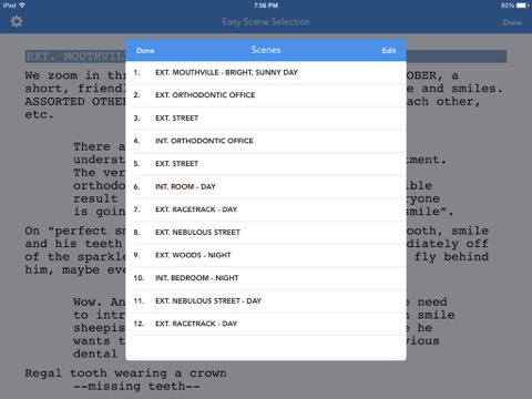 Scripts Pro - Screenwriting on the Go screenshot