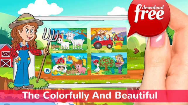 Farm Animals Jigsaw Puzzles Games HD Free For Kids(圖2)-速報App