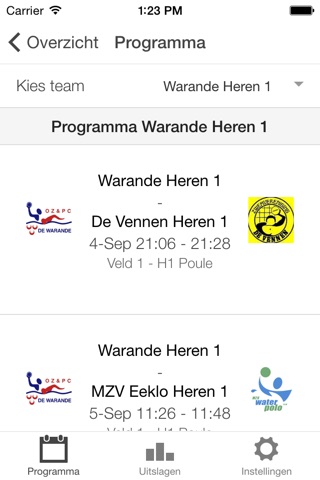 Warande Waterpolo Toernooi screenshot 2