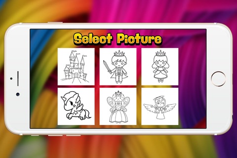 bedtime stories coloring book princess show for kid screenshot 2