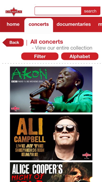 Charly Concerts App