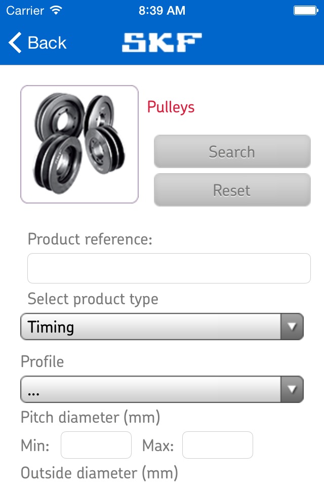 SKF PTP Catalogue screenshot 3