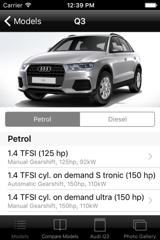 Specs for Audi Q3 2015 edition screenshot 2