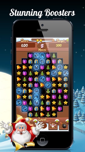 Christmas Match-3 Puzzle Game. A relaxin