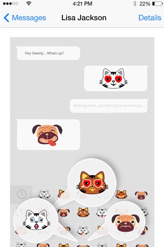 PetEmojis - Express with Awesome Pet face stickers screenshot 2