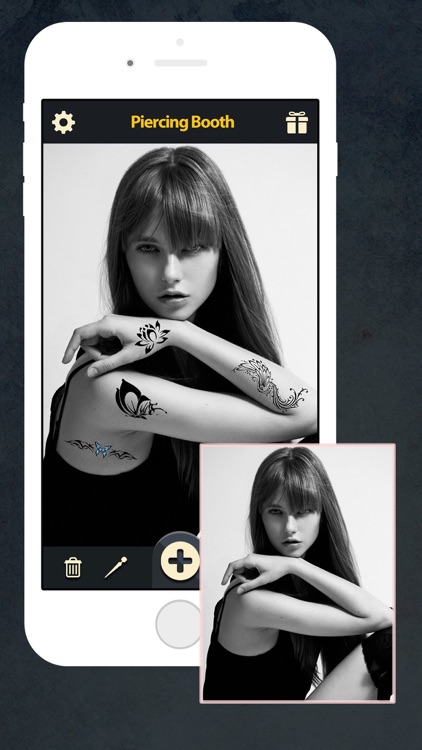 Tattoo Piercing Booth Pro - Virtual Body Art Designer to Add Inked Sketch Effects to Photos