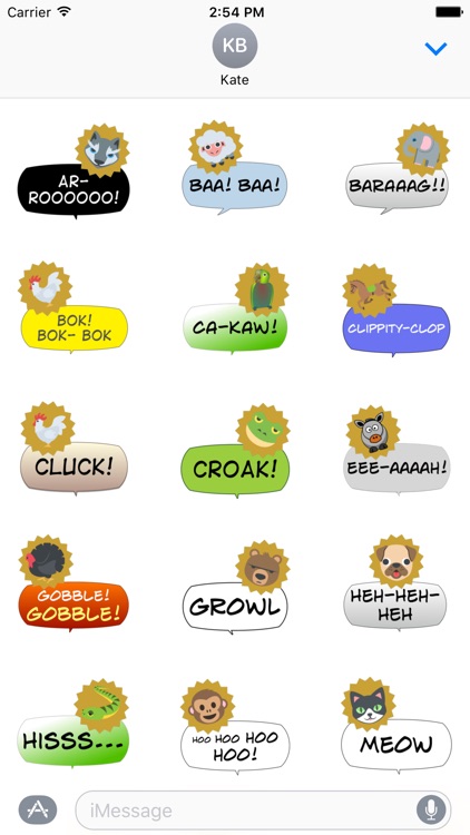 Gobble! Animal Noise Comic Bubbles