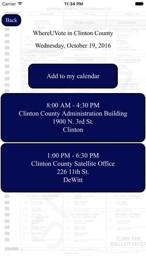 WhereUVote IA - Clinton County(圖3)-速報App