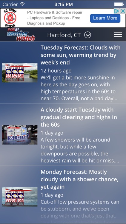 Fox61 Weather Watch