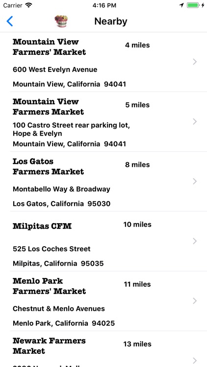 Farmers' Market Locator