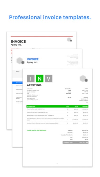 Invoice Go - Invoice Maker & Estimate. Templates Bill on the go screenshot-4