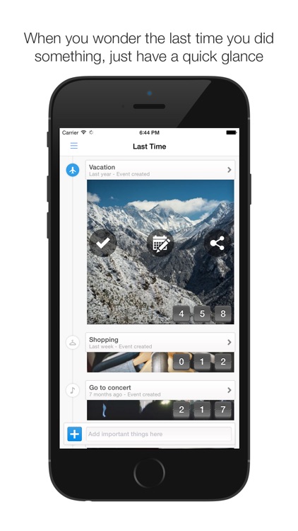 Last Time - track your important events