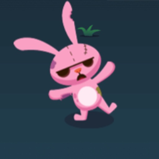 Bombardment of Bunny-cute rabbit run