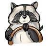 Cool Raccoon ► Animal Stickers
