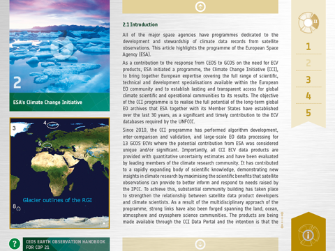 ESA EO Handbook - COP21 edition screenshot 4